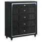 Ravenne Black Velvet 5 Drawer Chest