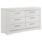 Ives White High Gloss 4 Pc Bedroom Set