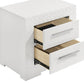 Ives White High Gloss 4 Pc Bedroom Set