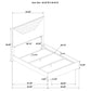 Ives White High Gloss 4 Pc Bedroom Set