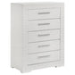 Ives Bedroom Chest of Drawers White High Gloss