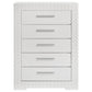 Ives Bedroom Chest of Drawers White High Gloss