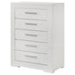 Ives Bedroom Chest of Drawers White High Gloss