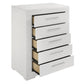 Ives Bedroom Chest of Drawers White High Gloss