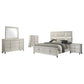 Olivia Pearl White 4 Pc LED Bedroom Set