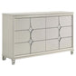 Olivia Pearl White 4 Pc LED Bedroom Set