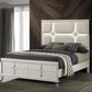 Olivia Pearl White 4 Pc LED Bedroom Set