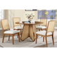 2310 Cream & Walnut Rattan Dining Set