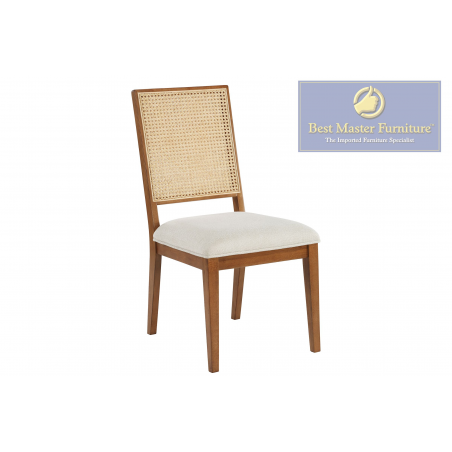 2310 Cream & Walnut Rattan Dining Set