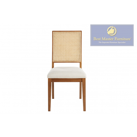 2310 Cream & Walnut Rattan Dining Set