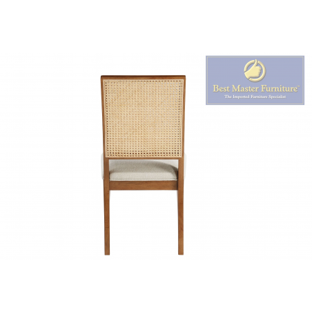 2310 Cream & Walnut Rattan Dining Set