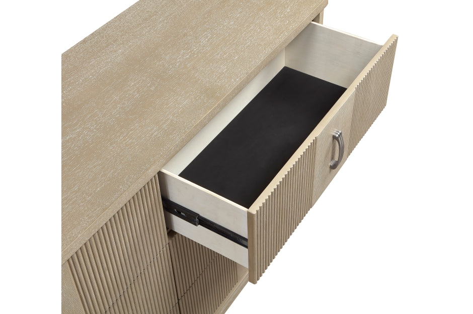 Ribbon Light Oak 4 Pc Bedroom Set w/LED