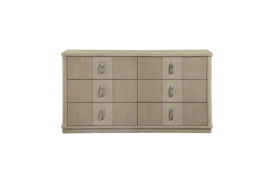 Ribbon Light Oak 4 Pc Bedroom Set w/LED