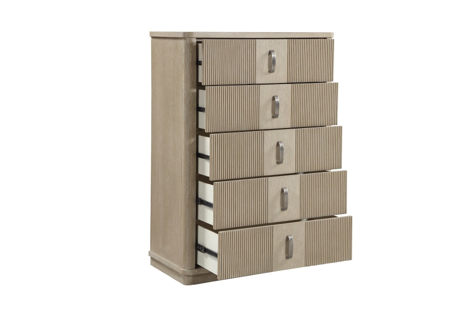 Ribbon 5 Drawer Light Oak Chest