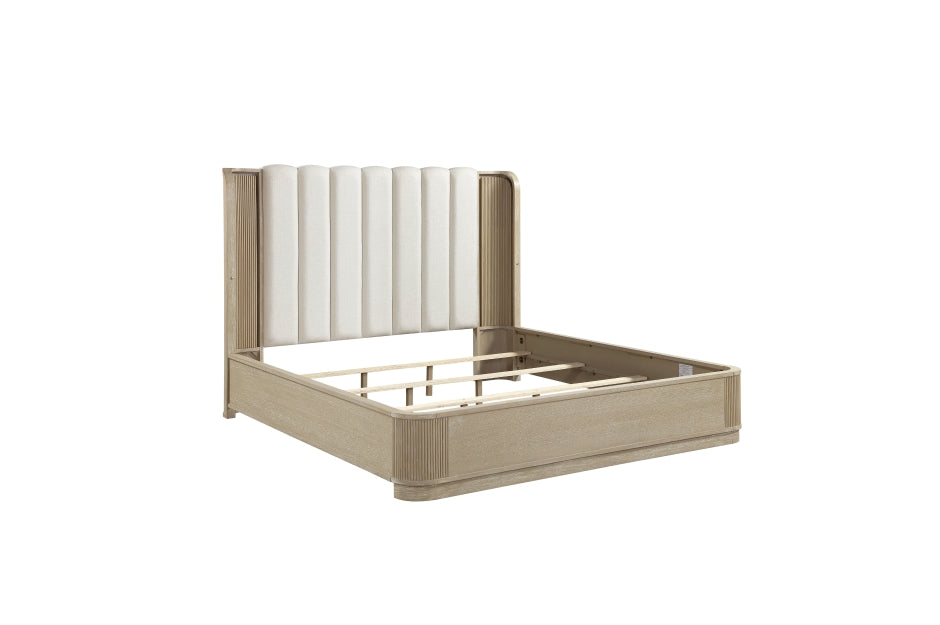 Ribbon Light Oak 4 Pc Bedroom Set w/LED