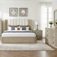 Ribbon King 4 Pc Light Oak Bedroom Set