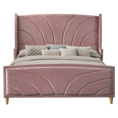 Salonia Queen Pink Velvet Bed BD01183Q