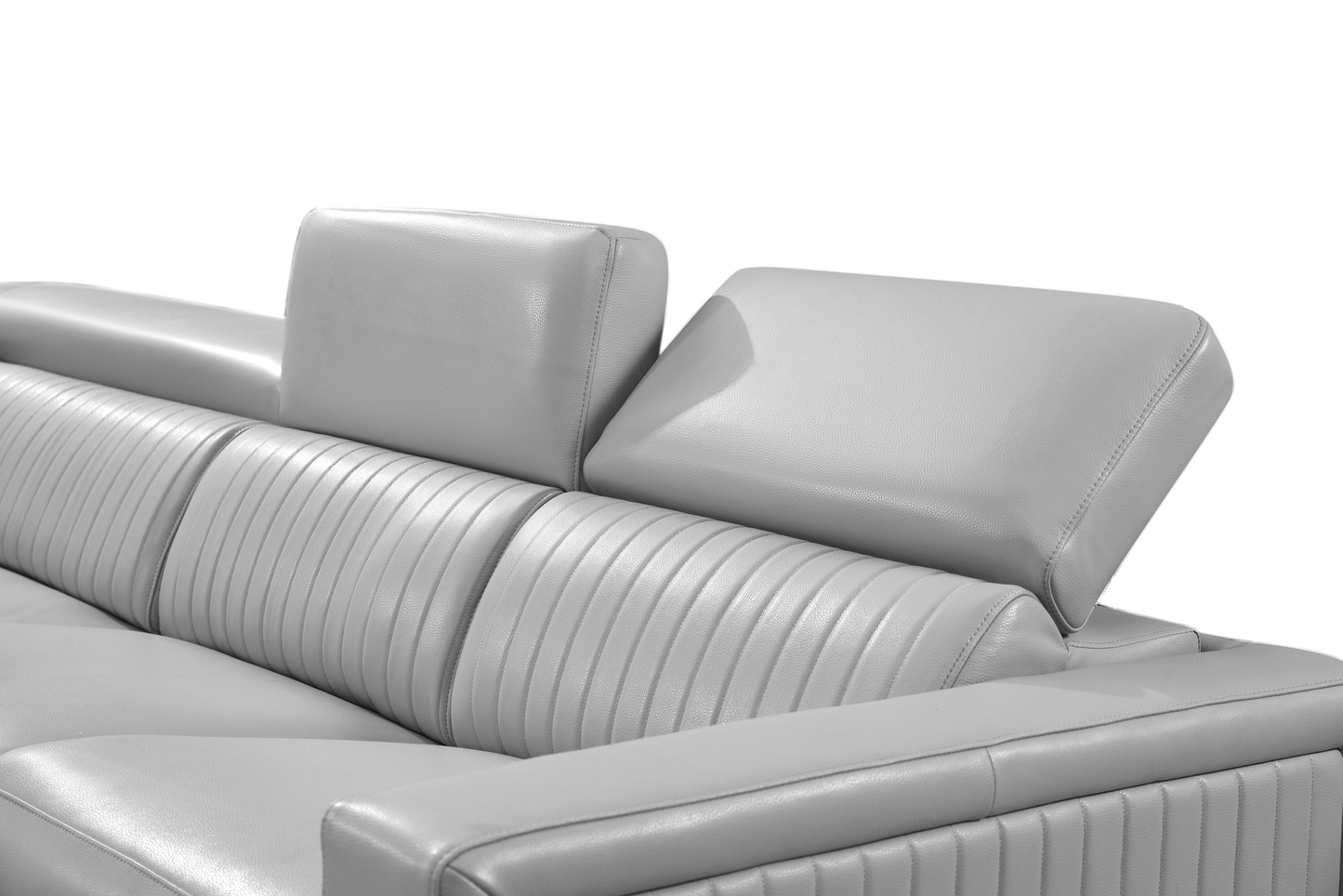 Havana ESF 2787 Top Grain Leather Gray Sectional