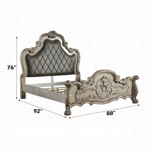 Dresden Bone White Eastern King Bed 28167EK