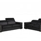 Global United 296 Black Sofa and Loveseat Set