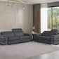 Global United 296 Black Sofa and Loveseat Set