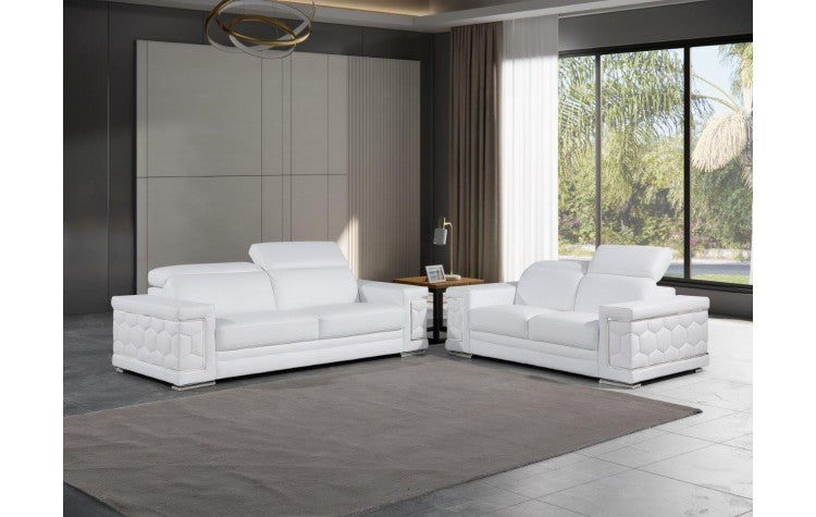 Global United 296 Black Sofa and Loveseat Set