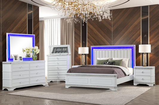 Amani White 4 Pc Bedroom Collection