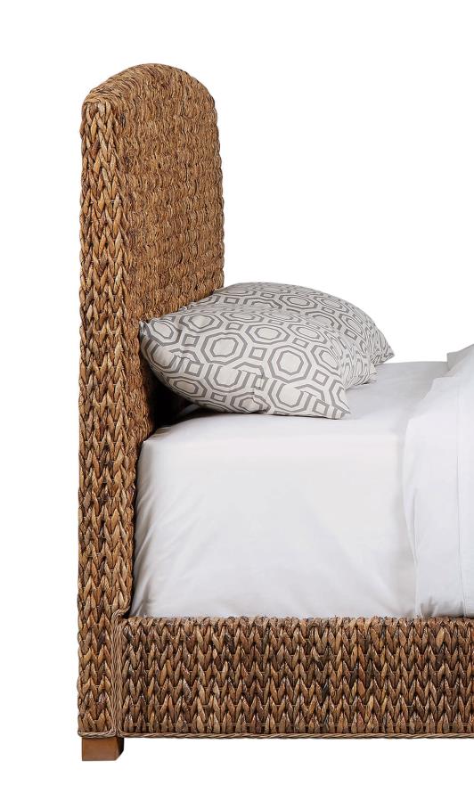 Coaster Furniture Laughton Bed - Cama tejida con hojas de plátano