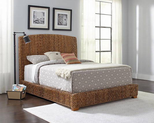Coaster Furniture Laughton Bed - Cama tejida con hojas de plátano
