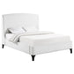 Mosby Boucle Wingback Platform Bed