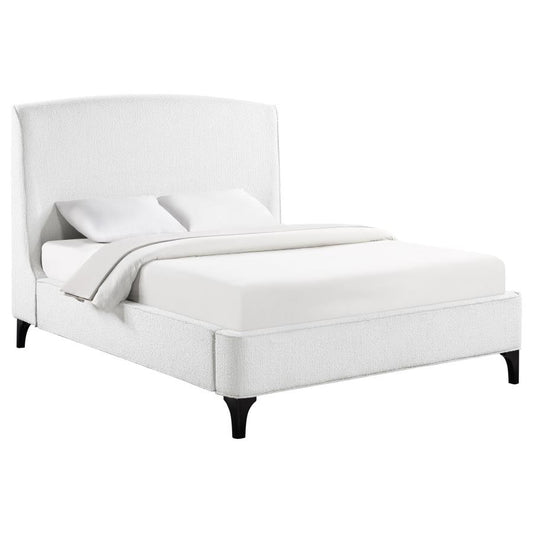 Mosby Boucle Wingback Platform Bed