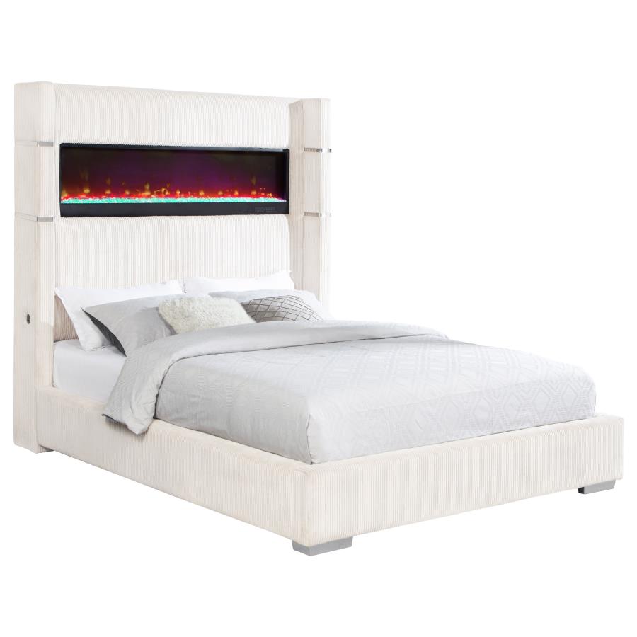 Tisdale Upholstered Flame Visualizer Bed - 3 Colors