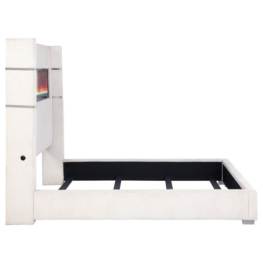 Tisdale Upholstered Flame Visualizer King Bed