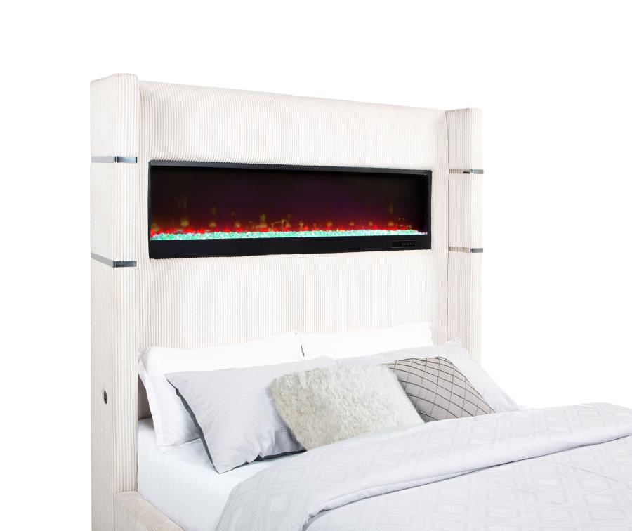 Tisdale Upholstered Flame Visualizer King Bed