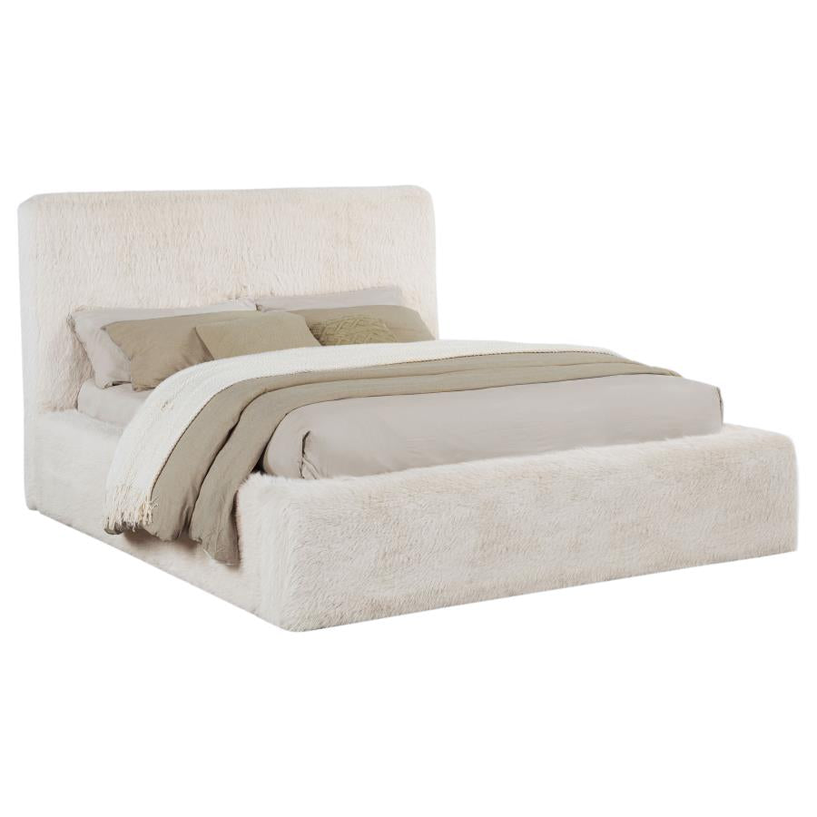 Rebecca Faux Fur Upholstered Queen Bed
