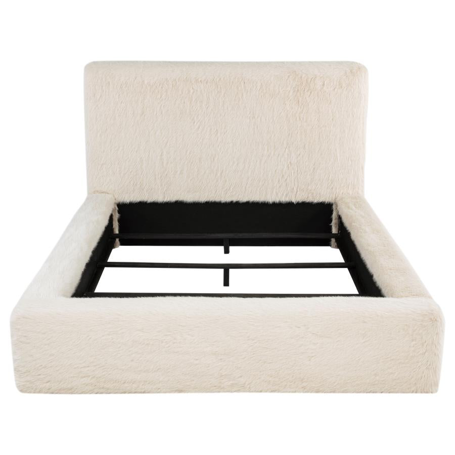 Rebecca Faux Fur Upholstered Queen Bed
