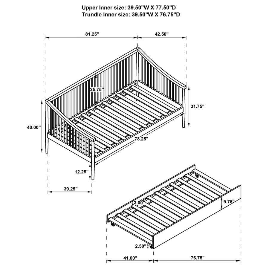 Delgado Windsor Twin Wood Daybed with Trundle