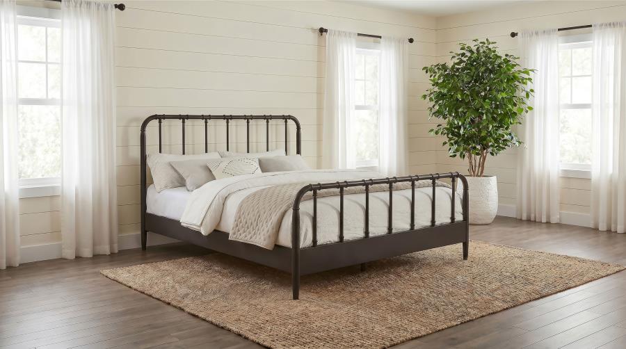 Rocco All Wood Eastern King Bed Dark Bronze