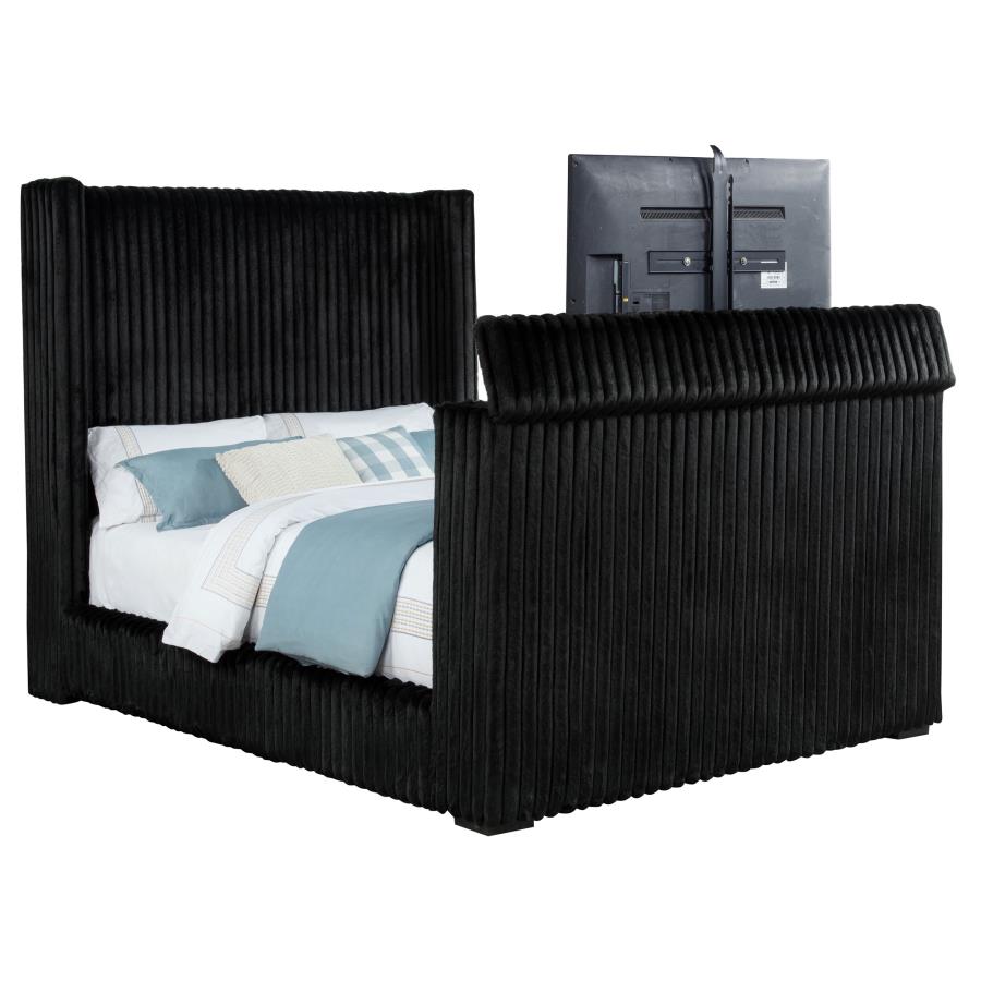 Centergrove Upholstered Eastern King TV Bed