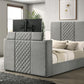 Tara Upholstered Gray TV Panel Bed