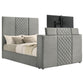 Tara Upholstered Gray TV Panel Bed