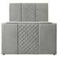 Tara Upholstered Gray TV Panel Bed