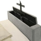 Tara Upholstered Gray TV Panel Bed