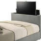 Tara King Gray Upholstered TV Bed