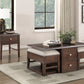 Claremore Cocktail Table with Two Ottomans