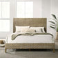 Zyla Woven Rattan Panel Bed Kubu Grey