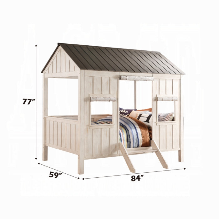 Acme 37655F Spring Cottage Full Bed - White/Washed Gray