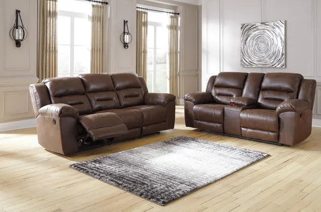 Stoneland Chocolate Motion Sofa & Loveseat
