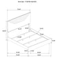 Ives King 4 Pc White High Gloss Bedroom Set