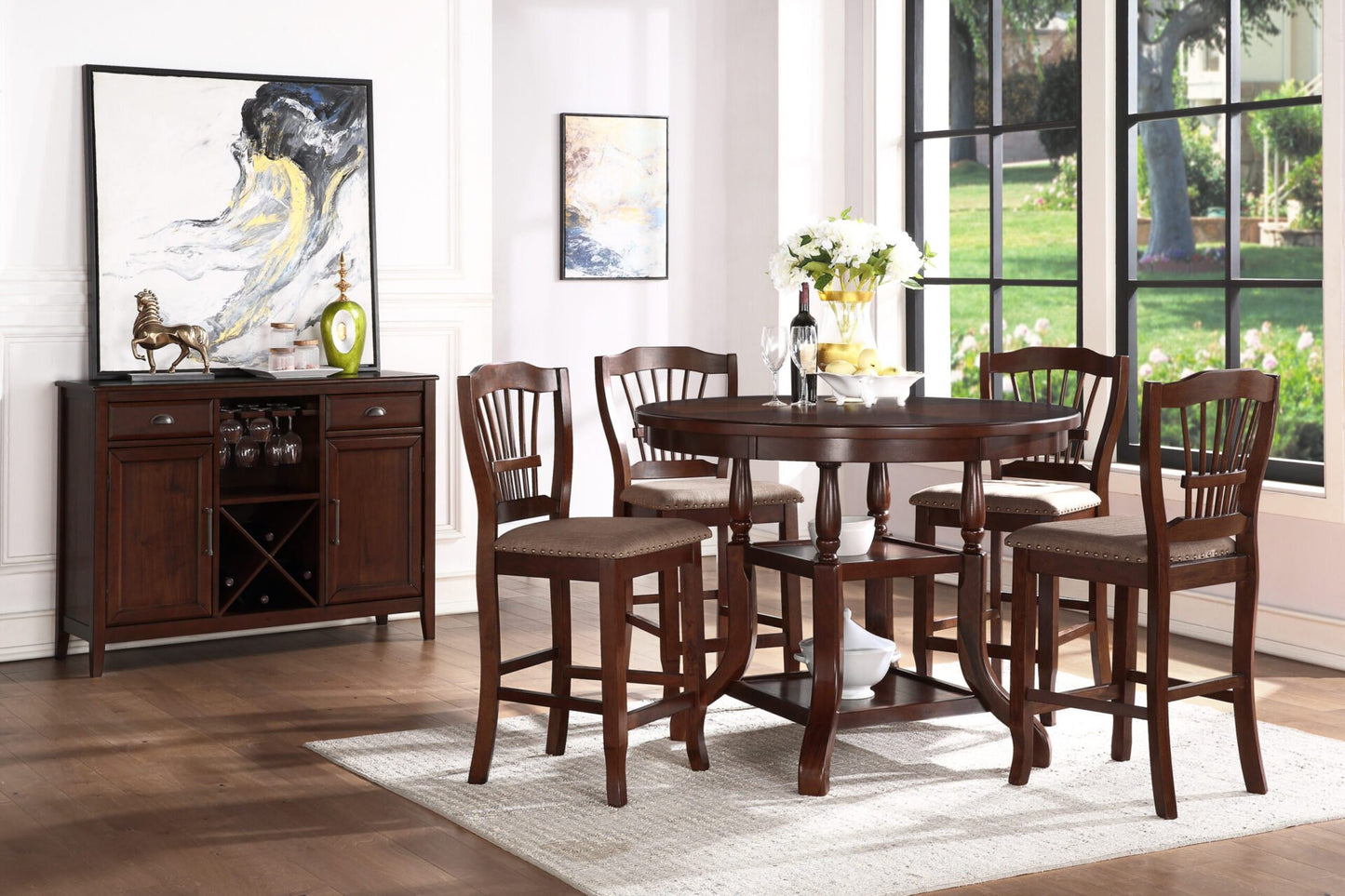 Bixby Cherry Espresso 5 Pc Dining Set